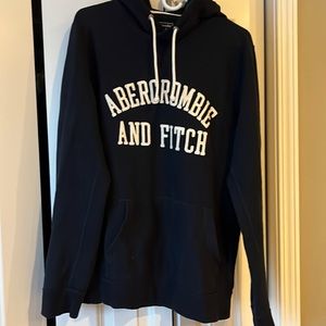 Abercrombie & Fitch Hoodie. Men’s size medium. Navy blue/white writing
